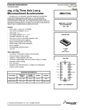 MMA7330L Datasheet PDF Freescale Semiconductor