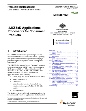 SCIMX538DZK1C Datasheet PDF Freescale Semiconductor