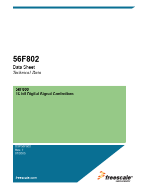 DSP56F802 Datasheet PDF Freescale Semiconductor