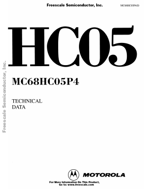MC68HC05P4P Datasheet PDF Freescale Semiconductor