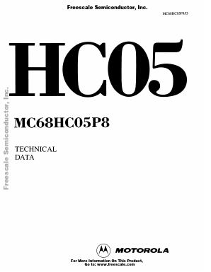 MC68HC05P8P Datasheet PDF Freescale Semiconductor