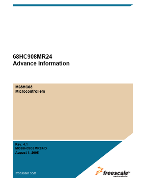 MC68HC908MR24CFU Datasheet PDF Freescale Semiconductor
