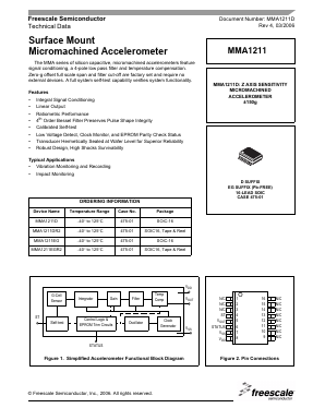 MMA1211D Datasheet PDF Freescale Semiconductor