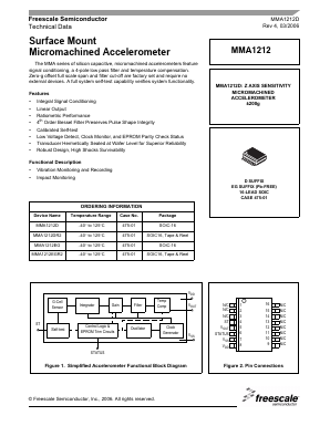 MMA1212DR2 Datasheet PDF Freescale Semiconductor