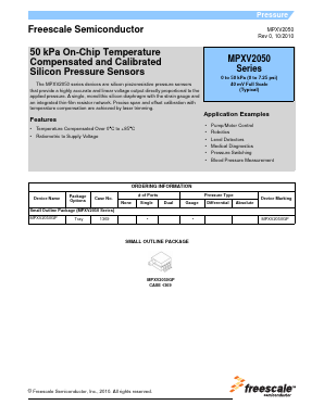 MPXV2050 Datasheet PDF Freescale Semiconductor