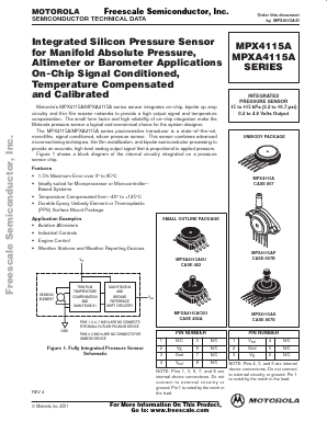 MPXA4115AC6T1 Datasheet PDF Freescale Semiconductor