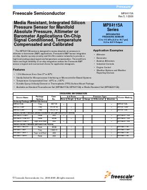 MPXA4115A6U Datasheet PDF Freescale Semiconductor