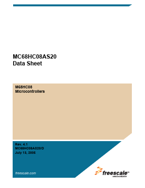 MC68HC08AS20FN Datasheet PDF Freescale Semiconductor