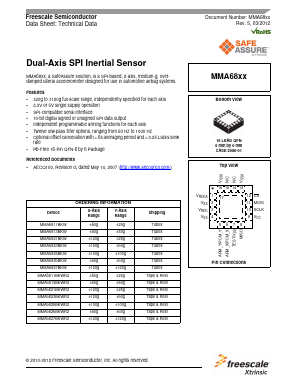MMA6827BKWR2 Datasheet PDF Freescale Semiconductor