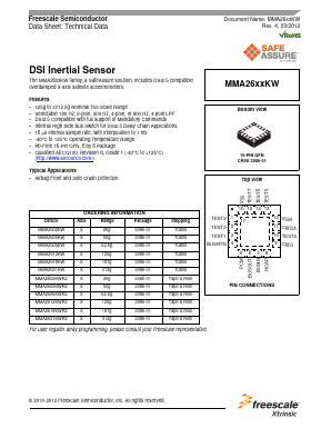 MMA2605KW Datasheet PDF Freescale Semiconductor