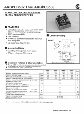 AKBPC3502 Datasheet PDF Fuji Electric