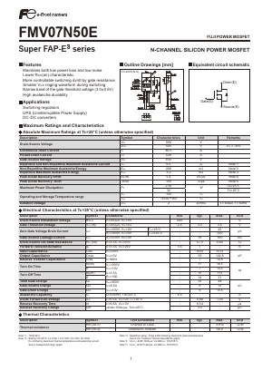 07N50E Datasheet PDF Fuji Electric