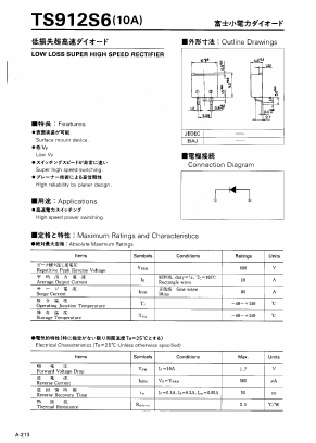 TS912S6 Datasheet PDF Fuji Electric