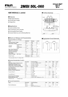 2MBI50L-060 Datasheet PDF Fuji Electric