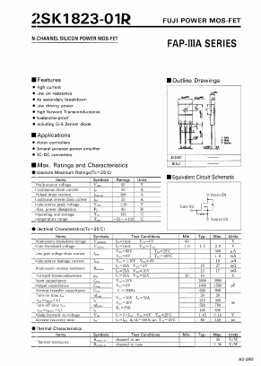 K1823-01R Datasheet PDF Fuji Electric