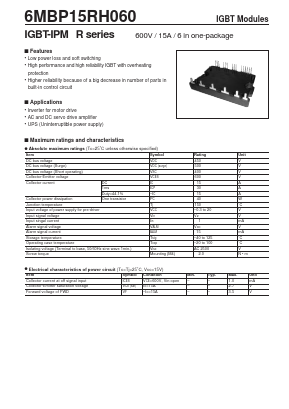 6MBP15RH060 Datasheet PDF Fuji Electric
