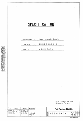 7MBR35SB140_99 Datasheet PDF Fuji Electric