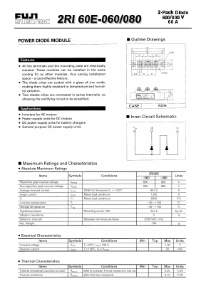 2RI60E-080 Datasheet PDF Fuji Electric