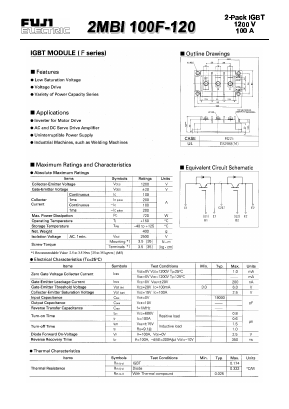 2MBI100F-120 Datasheet PDF Fuji Electric