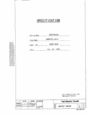 6MBI75S-140-01 Datasheet PDF Fuji Electric