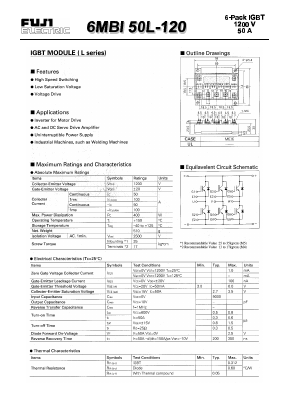 6MBI50L-120 Datasheet PDF Fuji Electric