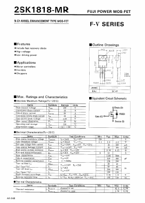 K1818-MR Datasheet PDF Fuji Electric