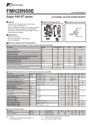 FMH28N50E Datasheet PDF Fuji Electric