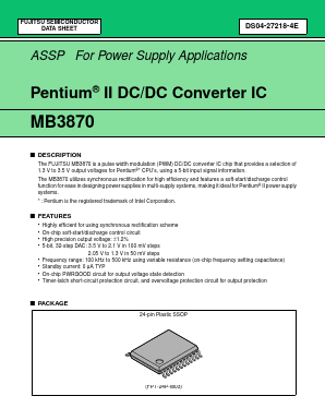 MB3870 Datasheet PDF Fujitsu