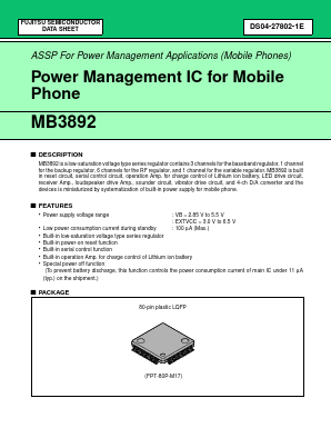 MB3892 Datasheet PDF Fujitsu