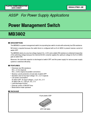 MB3802 Datasheet PDF Fujitsu