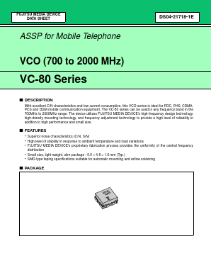 VC-2R2A80-0717K Datasheet PDF Fujitsu