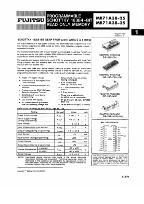 MB71A38 Datasheet PDF Fujitsu