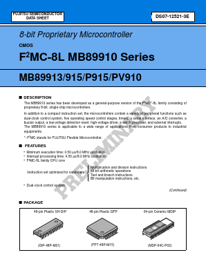 MB89915PF Datasheet PDF Fujitsu