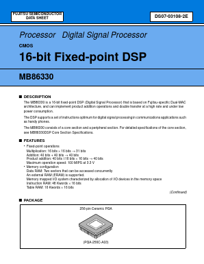 MB86330 Datasheet PDF Fujitsu