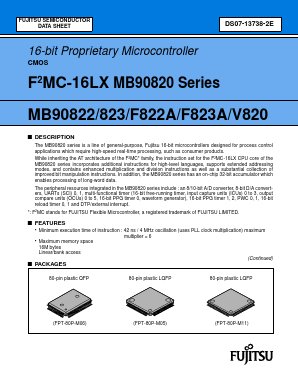 MB90822 Datasheet PDF Fujitsu
