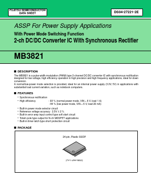 MB3821 Datasheet PDF Fujitsu