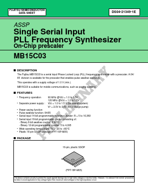 MB15C03 Datasheet PDF Fujitsu