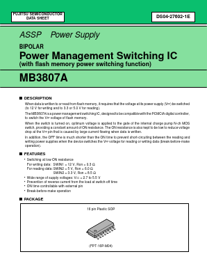 MB3807A Datasheet PDF Fujitsu