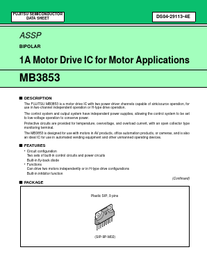 MB3853PS Datasheet PDF Fujitsu