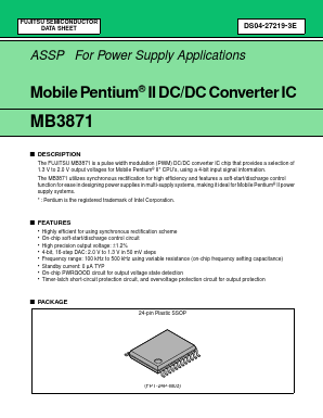 MB3871 Datasheet PDF Fujitsu