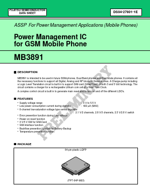MB3891 Datasheet PDF Fujitsu