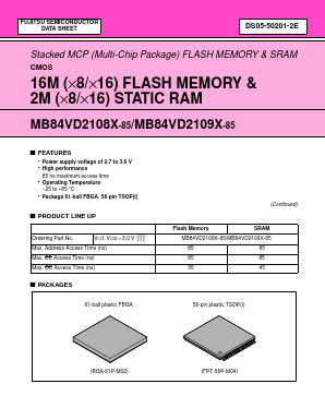 MB84VD21081-85-PTS Datasheet PDF Fujitsu