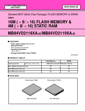 MB84VD21182-85 Datasheet PDF Fujitsu