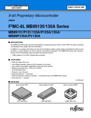 MB89133AP Datasheet PDF Fujitsu
