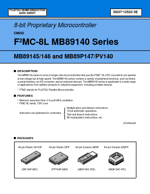 MB89140 Datasheet PDF Fujitsu