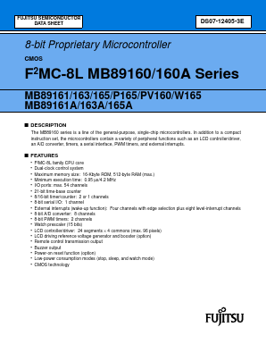 MB89161-PFM Datasheet PDF Fujitsu