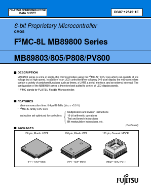 MB89P808PF Datasheet PDF Fujitsu
