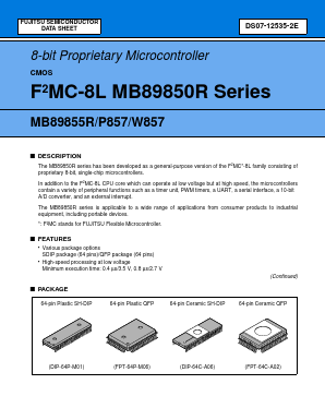 MB89855RP-SH Datasheet PDF Fujitsu