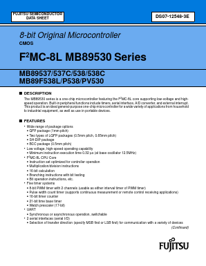MB89538 Datasheet PDF Fujitsu