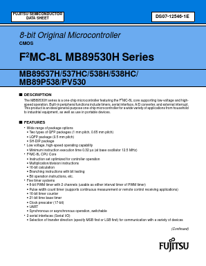 MB89538HCPFV Datasheet PDF Fujitsu